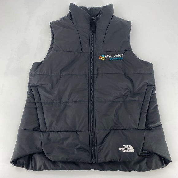 The North Face Jackets & Blazers - The North Face Womens Black Puffer Vest Myovant Sciences Corporate Logo‎ Size M